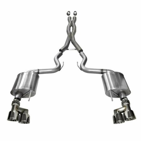 CORSA EXHAUST 2015-2018 Ford Mustang Cat-Back Exhaust System with Quad Rear Exit, Polished 14337